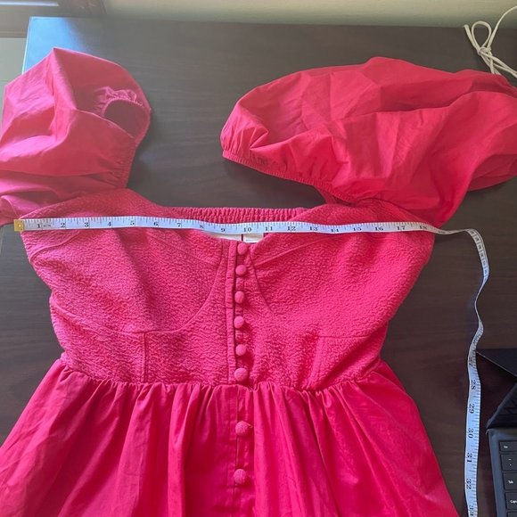 Anthropologie Maeve Sweetheart Mini Dress Red Size L - Picture 9 of 11